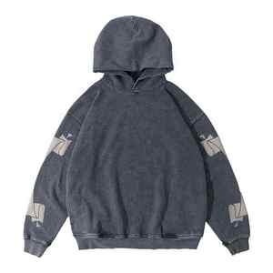 Vente en gros de sweats à capuche personnalisés de haute qualité pour hommes sweats unisexe Streetwear respirant sweats à capuche personnalisés broderie sweats à capuche pour hommes vierges - Product Image 6