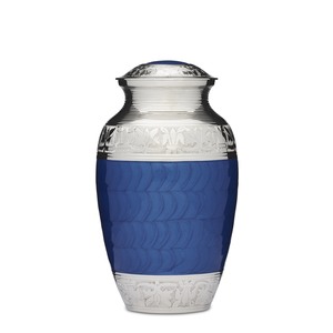 Blue Brass Cremation Urn With <b>Keepsake</b> Elegant and Secure Large Urn for Ashes Funeral <b>Memorial</b> Cremation Urns - Product Image 5