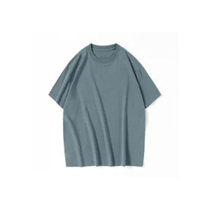 Custom Logo 100% Cotton Men's T-Shirt <b>Prime</b> Quality Heavyweight Oversized Blank T-Shirt Solid Pattern 220 Grams Fabric Knitted - Product Image 2