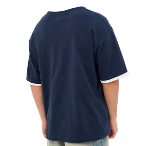 เสื้อยืดทอผ้าฝ้ายเจอร์ซีย์ระบายอากาศดี ทรงยาว ไม่เป็นขุย คอกลม ถักแบบวินเทจ สำหรับผู้ชาย มีจำหน่าย - Product Image 3
