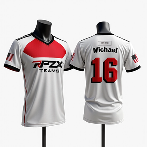 Camisetas de softbol sublimadas personalizadas para hombre, camisetas de pesca de fútbol, ropa deportiva transpirable con cuello redondo de alta calidad - Product Image 2