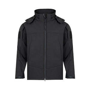 Chaqueta de concha suave para hombre con capucha impermeable a prueba de viento forro polar térmico al aire libre senderismo abrigo de invierno ropa de trabajo - Product Image 1