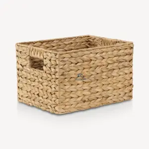 Hot Amazon Água Jacinto Natural Multipurpose Barrel Banheira De Armazenamento com Tampa Cesta para Organizar Willow Piquenique Hamper Basket