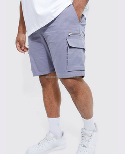 Logo personnalisé hommes été décontracté poids lourd respirant Shorts ceinture élastique multi-poches Cargo pantalon court motif déchiré - Product Image 4