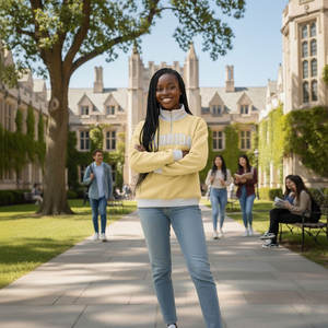 Custom Fall Travel Fashion University Sweatshirt Women Print Zipper <b>Mock</b> <b>Neck</b> Sweatshirt <b>Tops</b> Fashion Greek Letters Apparel - Product Image 1