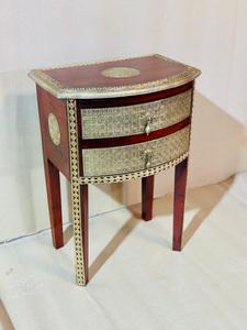 Armoire d'angle moderne à 2 tiroirs en bois simple avec portes à tirette en nacre pour la maison, le salon, meubles pour petits appartements - Product Image 4