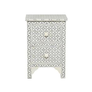 Artisan Bone Inlay Tiroir De Rangement Table D'appoint Agate Accentué Magnésie Artisanat - Product Image 1