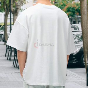 T-shirt surdimensionné pour homme personnalisé en gros, 100% coton biologique, impression numérique graphique DTG, t-shirt noir - Product Image 2