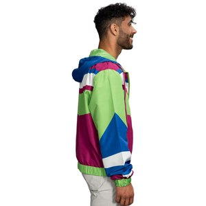 Veste coupe-vent légère imperméable de style rétro à la mode, unisexe, design années 80-90, style décontracté coloré, veste d'extérieur - Product Image 4