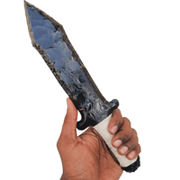 Arme en cristal artisanale d'épée romaine d'obsidienne noire, outil de protection spirituelle, décor métaphysique, cadeau symbolique