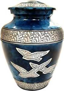 URNE NOIR AVEC BANDE D'OR LAITON URNE ADULTE EN MÉTAL DE QUALITÉ SUPÉRIEURE POUR CENDRES HUMAINES FOURNITURES FUNÉRAIRES POUR URNES HUMAINES FUNÉRAIRES - Product Image 5