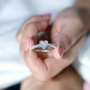 Heart Shape Moissanite <b>Solitaire</b> Engagement <b>Ring</b>, Moissanite 8 MM Heart Shape <b>Ring</b> for Women, 925 Sterling <b>Silver</b> - Product Image 1