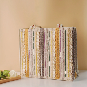 2024 sac fourre-tout matelassé perlé pour femmes sac à main décontracté avec fermeture ouverte et décoration à paillettes pour l'exportation par glowin fashion - Product Image 2