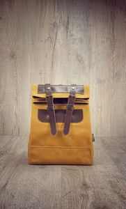 Waxed Canvas Lunch Handmade Bag Handbag <b>Waste</b> Packaging Eco Friendly LCLB-0034 - Product Image 6