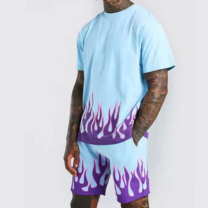 Conjuntos cortos de verano de alta calidad unisex personalizados al por mayor traje para correr nuevo diseño sublimación impresa conjunto de dos piezas hasta la rodilla - Product Image 2