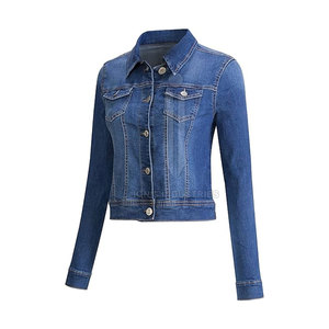 แจ็กเก็ตยีนส์สำหรับผู้หญิงแจ็กเก็ตยีนส์ทำจากผ้าฝ้าย100% - Product Image 3