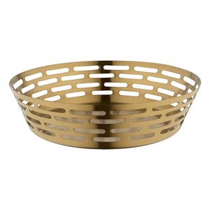 Decoración de vajilla personalizada hecha a mano, almacenamiento de alimentos grande, acabado chapado en oro redondeado, almacenamiento de frutas, frutero para servir - Product Image 1