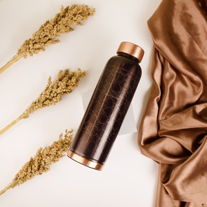 Bouteille d'eau en cuivre pour les studios de yoga |   Bouteille écologique réutilisable, grande capacité et portable - Product Image 2