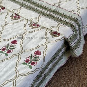 Wholesale Hand Block Printed Cotton Bedspreads Cotton <b>Quilted</b> Bedcover - Product Image 3