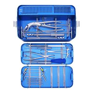 Juego de Instrumentos Ortopédicos para Trauma, Kit de Herramientas Quirúrgicas de Acero Inoxidable, Caja de Esterilización para Cirugía de Fracturas Óseas, Manual, CE - Product Image 1