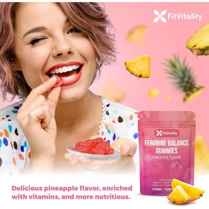 Gummies Premium Équilibre Féminin Probiotiques Yoni avec Collagène Type II et Chasteberry pour le Soutien Digestif - Product Image 3