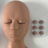 Tête de mannequin de paupière remplaçable tête de poupée de Mannequin de pratique pour la tête de Mannequin en silicone d'extension de cils