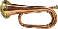 Handcrafted Gold-Plated Brass Cavalry Trumpet Bugle Horn with Vintage Style for Home Decor & Musical Instruments