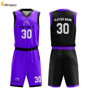 Camiseta de baloncesto de secado rápido personalizada para hombre 2025, camiseta de equipo transpirable, conjuntos de uniformes reversibles para adultos, ropa de baloncesto de talla grande - Product Image 1