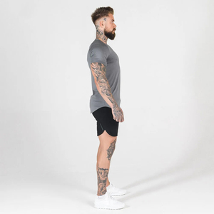 Summer Gym Fitness Stock Wear Men High Quality Customized Logo Printing New Design <b>Half</b> <b>Sleeves</b> Men Training Wear T <b>Shirt</b> - Product Image 2