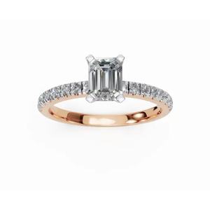 Anillo de Diamante Cultivado en Laboratorio en Tonos Esmeralda Exclusivos, 0.540 Ct, Oro de 9, 14 y 18 Quilates, Proveedor Mayorista OEM - Product Image 6