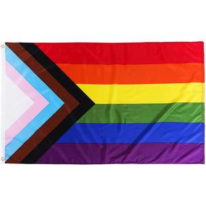 Bandera del Orgullo, Banderas del Orgullo Progressivo de 5x8 Pies, Arcoíris Vívido, Muestra tu Orgullo, Apoyo a la Comunidad, Bandera del Orgullo Gay, Bisexual y LGBTQ - Product Image 6