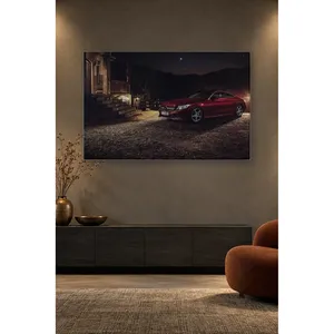Impresión en lienzo de Fida Red Mercedes Coup bajo una noche estrellada - Product Image 5