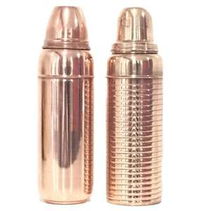 ขวดน้ำทองแดงขนาด500มล. พร้อมฝาสติกเกอร์เคลือบพิมพ์ลายสำหรับใช้ในบ้านสำนักงานยิมโยคะโรงเรียนหรือตั้งแคมป์ - Product Image 5