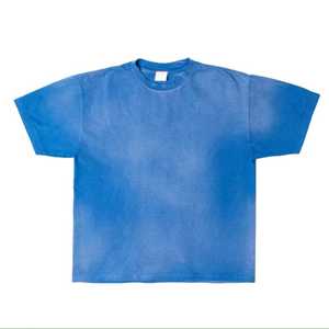 T-shirt personnalisé surdimensionné Streetwear teint uni 100% coton lavé à l'acide pour hommes - Product Image 4