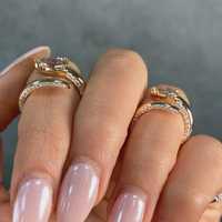 Cincin Pertunangan Berlian Kuning Potongan Pir 1,51 karat dengan Desain Ular Unik, Emas 14K, Perhiasan Mewah untuk Hadiah Ulang Tahun/Pesta, Cincin Solitaire