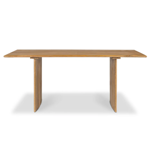 Table de salle à manger en bois de manguier massif, design simple et élégant, bords incurvés doux, pieds fins et durables, pour la maison et la cuisine - Product Image 2