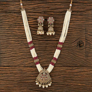 Ensemble de pendentifs en perles antiques avec placage Mehndi, vente en gros de bijoux artificiels 211943 en inde - Product Image 3