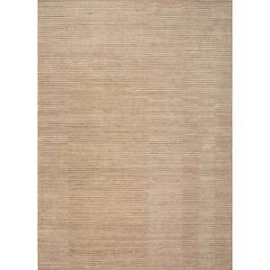 Contour Hand Loom Wool <b>Rugs</b> Beige Brown Striped Pattern <b>Large</b> Area 10mm Thickness Classic for Home Entryway Hallway-Hwl-291 - Product Image 1