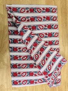 Bloque de mano impreso tela de algodón puro hilo peinado Cruz orgánica estilo metálico para decoración del hogar forro entre líneas - Product Image 3