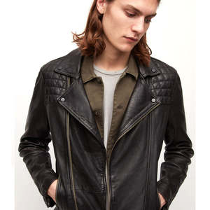 2026 <b>Mens</b> <b>Sheepskin</b> Leather <b>Jacket</b> Best Design Breathable Stand Collar Thin Winter Wholesale Cheap Price - Product Image 2