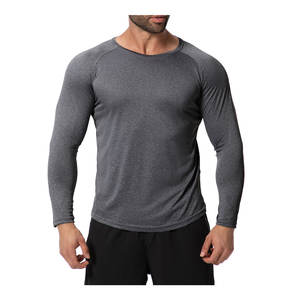 OEM Camiseta Hombre Camisetas Gimnasio Ajuste Manga Larga Fitness Equipado 95 Algodón 5 Elastano Compresión Ropa Atlética - Product Image 3