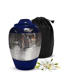 โกศสีน้ําเงินสําหรับเถ้ามนุษย์ผู้ใหญ่ชายและหญิง - โกศเผาศพขนาดใหญ่สําหรับผู้หญิง - สูงถึง 200 ปอนด์ - โกศฝังศพสําหรับผู้ใหญ่ - พิธีศพ - Product Image 6