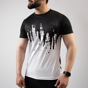 Camiseta de Manga Corta, Corte Ajustado, Sin Tejido, con Estampado Frontal Sublimado, Estilo Moderno, para Hombre, Cuello Redondo, Venta al Por Mayor - Product Image 5