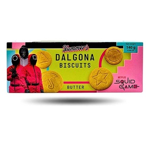 Meilleur prix 140g à la vanille Yummers Dalgona Blé Biscuits Calmar Jeu Inspiré Snack pour la vente en gros - Product Image 6