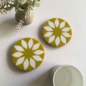 Sous-verres en résine époxy les plus vendus, forme ronde, sous-verres pour tasses à thé, pour la maison, l'hôtel, le restaurant, prix bas, fabriqués à la main en Inde - Product Image 5