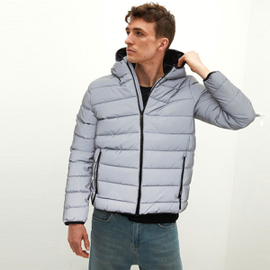 2026 Detachable Custom Embroidery Logo Men's Hooded Warm Outdoor Winter <b>Canvas</b> Puffer Quilted Padded Bubble <b>Jacket</b> - Product Image 1