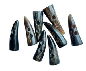 Bascule en corne de buffle polie pour manteaux 100% Bascule en corne de boeuf naturelle pour vestes et chandails accepter la bascule en corne de Logo personnalisé - Product Image 4