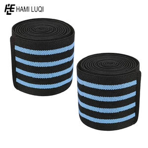 Enveloppe de genou en coton avec élasticité Logo personnalisé Protection Fitness Essential pour l'haltérophilie Powerlifting Gym Workouts Respirant - Product Image 5