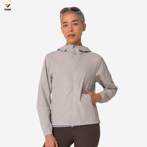 Veste coupe-vent broderie personnalisée vente en gros vestes noires mode grande taille pour femmes vestes d'extérieur avec logo imprimé personnalisé - Product Image 3