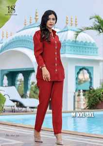 DERNIER DESIGNER GEORGATTE CORDON IMPRIMÉ EN SOIE-ENSEMBLE POUR FEMMES - Product Image 5